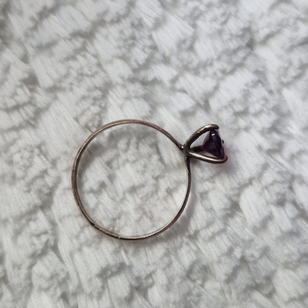 Victorian 10k Yellow Gold Ruby Ring - image 6